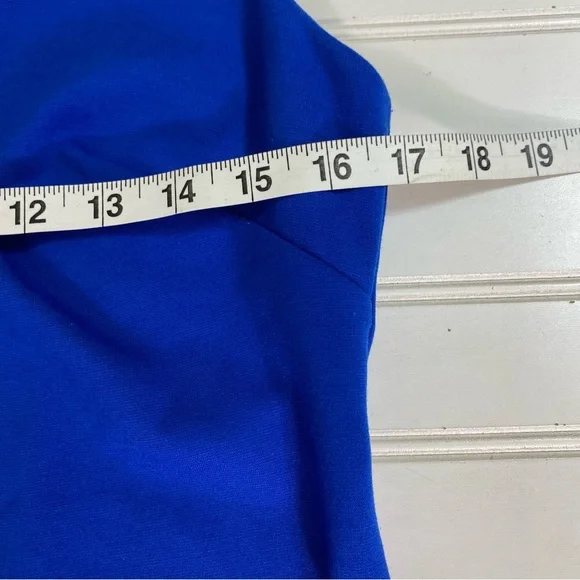 Calvin Klein Sheath‎ Dress Womens 8 Blue V neck - Picture 7 of 14